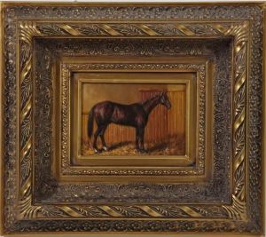 "portrait Of A Horse
In A Stable" by John Frederick Herring Snr