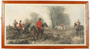 Hunting Scenes by John Frederick Herring Snr