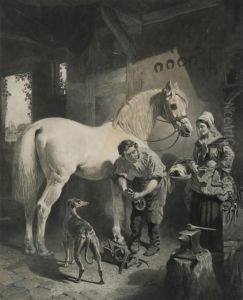 The Village Blacksmith by John Frederick Herring Snr