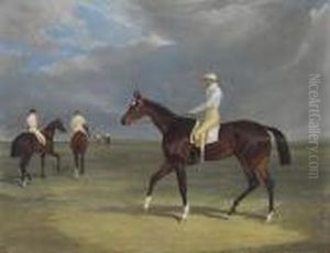 Lucetta, Sir Mark Wood's Brown Filly, Before The Start by John Frederick Herring Snr