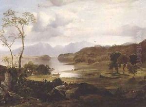 Loch Fad Arran in the Distance by Horatio McCulloch