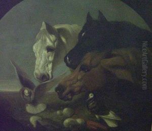 Horses' Heads, Pigeons And by John Frederick Herring Snr