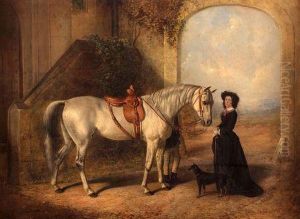 Grey Stallion by John Frederick Herring Snr