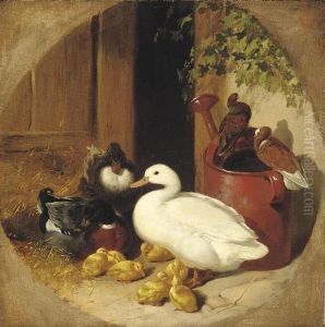 A Quiet Corner Of The Farmyard by John Frederick Herring Snr