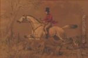 Taking A Fence by John Frederick Herring Snr