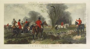 Fores National Sports - Fox Hunting Plate 2, The Find by John Frederick Herring Snr