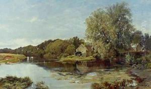 At Milton Mill on the River Irvine 1855 by Horatio McCulloch