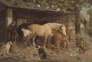 The Village Blacksmith by John Frederick Herring Snr