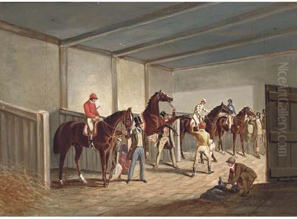 Raceshorses In A Stable - view 1