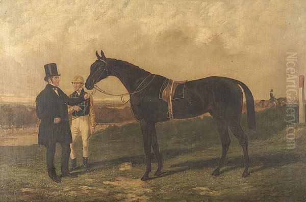The Flying Dutchman With His Owner Lord Eglington And Jockey Charlie Marlow - view 1