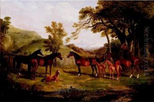 The Streatlam Stud, Mares And Foals Belonging To John Bowes Mp