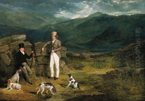 John Barker Of Leighton Hall, Yorkshire And John Batsby, Withpointers On A Grouse Moor