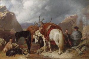 The Return From Deer Stalking by John Frederick Herring Snr