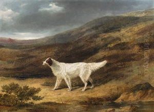 A Pointer On A Moor by John Frederick Herring Snr