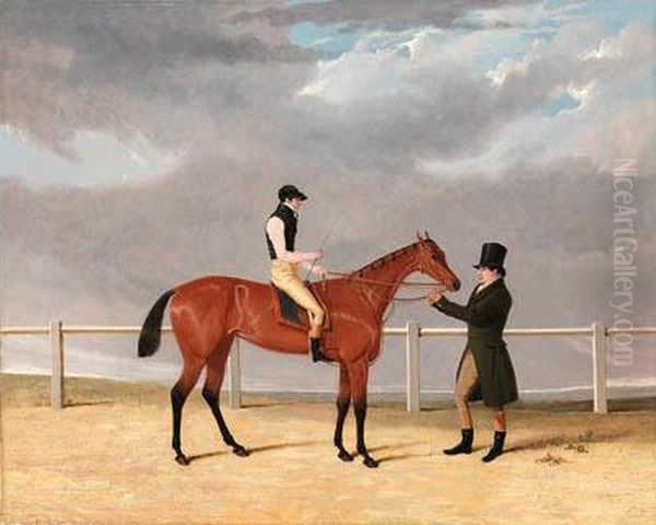 The Hon. Edward Petre's Matilda With James Robinson Up, Held By Hertrainer John Scott - view 1