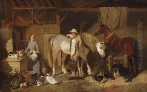Feeding Time by John Frederick Herring Snr