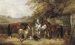 Farmyard Friends by John Frederick Herring Snr