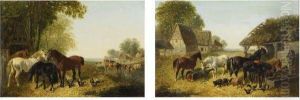 The Barnyard by John Frederick Herring Snr