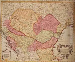 Map of the Kingdom of Hungary 1742 by Pierre (Pieter) Mortier
