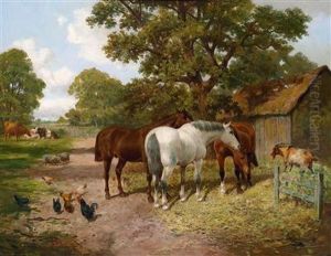 Am Bauernhof - Pferde Und Huhner