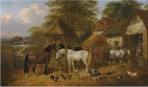 The Farm Yard by John Frederick Herring Snr