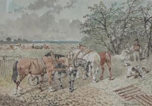 Farmyard Scene by John Frederick Herring Snr