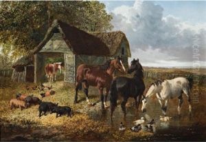 Farmyard Scene by John Frederick Herring Snr