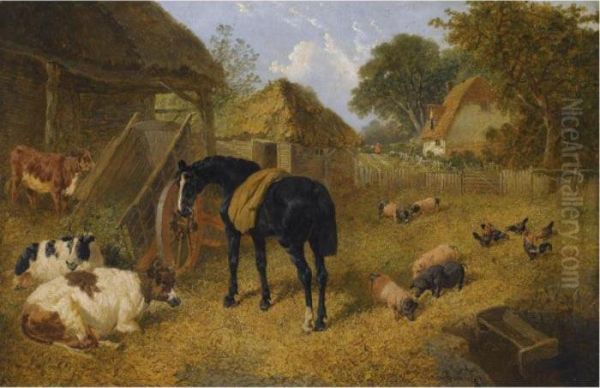 Livestock In A Farmyard - view 1