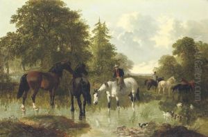 The Watering Place by John Frederick Herring Snr