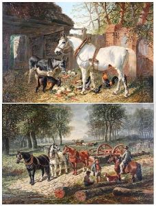'feeding Time' And 'hauling Timber'