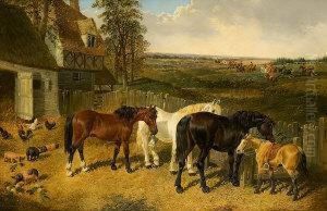 Farmyard With Horses by John Frederick Herring Snr