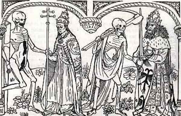 Death taking the Pope and the Emperor from the Danse Macabre - view 1
