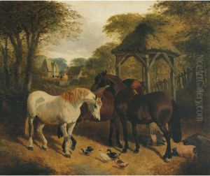 The Farmyard by John Frederick Herring Snr