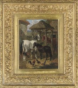 Farmyard Friends by John Frederick Herring Snr
