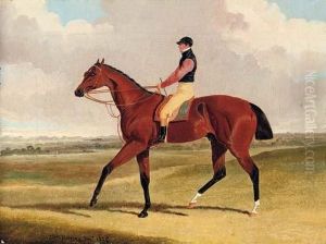 Theodore, Winner Of The 1822 St. Leger, With John Jackson Up, A Racecourse Beyond by John Frederick Herring Snr