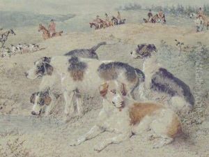 Jnr Foxhounds Watering by John Frederick Herring Snr
