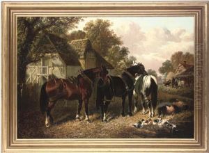 The Work Horses by John Frederick Herring Snr