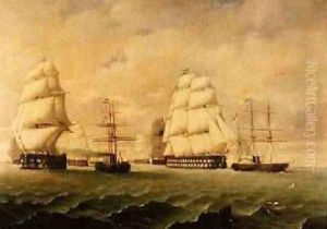 A Battle Fleet and Tugs by J. Murray