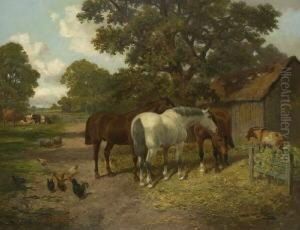 Landliches Idyll. by John Frederick Herring Snr