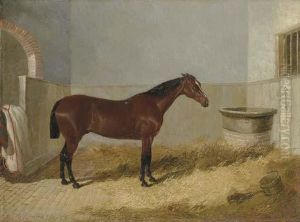 The Bay Hunter All My Eye In A Stall by John Frederick Herring Snr