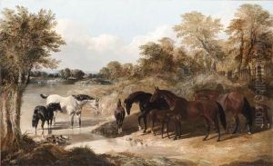 Signed And Dated 'j.f. Herring
1846' (lower Left) And Inscribedwith The Names Of The Horses by John Frederick Herring Snr