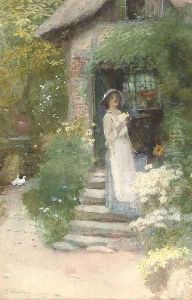 Picking flowers by the mill by James Mackay