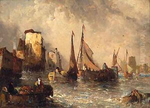 Fishing Vessels Off Dortrecht