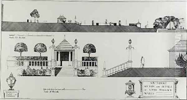Southport Section and Details of Upper Terrace and Walls - view 1
