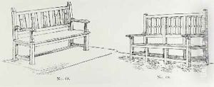 Garden benches from Thomas Mawsons The Art and Craft of Garden Making by Thomas Hayton Mawson