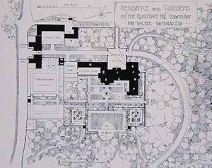 Residence and Gardens on The Flagstaff Hill Colwyn Bay for Walter Whitehead Esq from Thomas Mawsons The Art and Craft of Garden Making by Thomas Hayton Mawson