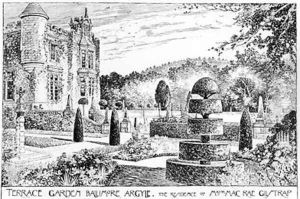 Terrace Garden Ballimore Argyle from Thomas Mawsons The Art and Craft of Garden Making by Thomas Hayton Mawson