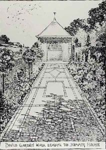 Paved Garden Walk Leading to Summer House from Thomas Mawsons The Art and Craft of Garden Making by Thomas Hayton Mawson
