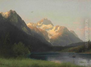 Mountain Lake In Norway by Herman Herzog