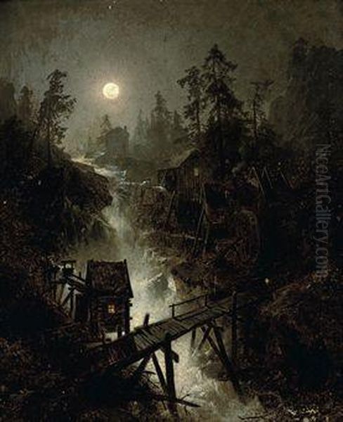 A Mining Town By Moonlight - view 1